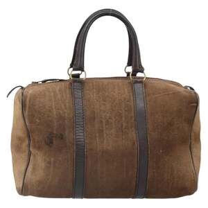 Dior Trotter Suede Handbag Gold